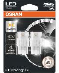 Becuri auto LED Osram - LEDriving, SL, Amber, W21W, 1.3W, 2 bucăți, galbene - 1t