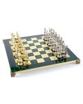 Șah de lux Manopoulos - Renaștere, câmpuri verzi, 36 x 36 cm - 2t