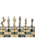 Șah de lux Manopoulos - Renaștere, câmpuri verzi, 36 x 36 cm - 3t