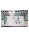 Set lenjerie de pat de lux  Bambino Casa - Pillows verde, 12 piese	 - 1t