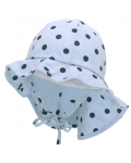 Palarie de vara cu protectie UV 50+ Sterntaler -Punctat, pentru o fată, 47 cm, 9-12 luni, albastru - 1t