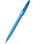 Marker pensula Pentel Sign Pen - SES15C, albastru deschis - 1t