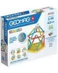 Constructor magnetic Geomag - Supercolor, 42 de piese - 1t