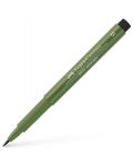 Marker cu pensula Faber-Castell Pitt Artist - Verde crom (174) - 1t
