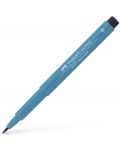 Marker cu pensula Faber-Castell Pitt Artist - Turcoaz cobalt (153) - 1t
