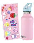 Sticlă metalică Skip Hop - Pink, 380 ml - 3t