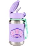 Sticlă metalică Skip Hop Spark Style - Seashell, 350 ml - 2t