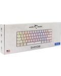 Tastatură mecanică White Shark - SHINOBI, Blue Switches, LED, alb - 8t