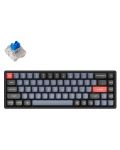 Tastatură mecanică Keychron - K6P PBT, H-S, Blue, RGB, negru - 1t