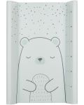 Salteluță moale de înfășat KikkaBoo - Bear with me, Mint, 80 x 50 cm - 1t