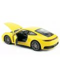 Mașină din metal Welly - Porsche 911 Carrera, galben, 1:24 - 3t