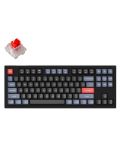 Tastatură mecanică Keychron - V3 QMK, TKL, Carbon Black, Red, RGB, negru - 1t