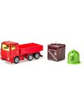 Jucarie metalica Siku - Camion de gunoi pentru reciclare, cu containere - 1t