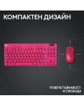 Logitech Tastatură mecanică - G Pro X TKL, fără fir, tactilă GX, roz - 8t