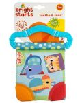 Carte moale Bright Starts - Teethe & Read Toy, albastru - 2t