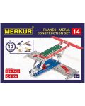 Set de constructie metalic 10 în 1 Merkur - Avioane, 130 piese  - 1t