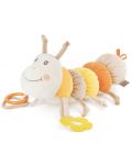 Jucărie moale pentru bebeluşi Tedsy - Omida, oranj, 32 cm - 1t