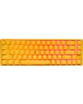 Tastatura mecanica Ducky - One 3 Daybreak SF 65%, MX Silver, galbena - 1t