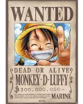 Poster metalic ABYstyle Animation: One Piece - Luffy Wanted Poster - 1t