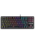 Tastatură mecanică Spartan Gear - Lochos 2 TKL, roșu, LED, negru - 1t