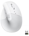 Mouse Logitech - Lift Vertical EMEA, optic, wireless, alb - 1t