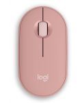 Mouse Logitech - Pebble Mouse 2 M350s, optic, fără fir, Rose - 1t