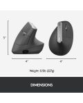 Mouse Logitech MX Vertical Advanced - ergonomic, gri - 8t