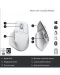 Mouse Logitech - MX Master 3S, optic, wireless, Gri Pale - 13t