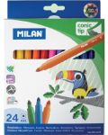Carioci 24 de culori Milan – Conic tip, Ø 5 mm - 1t