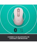 Mouse Logitech - Signature M650 L, optic, wireless, roz - 7t