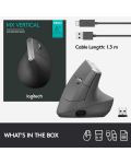 Mouse Logitech MX Vertical Advanced - ergonomic, gri - 11t