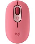 Mouse Logitech - POP, optic, wireless, roz - 1t