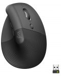 Mouse Logitech - Lift Vertical EMEA, optic, wireless, negru - 1t