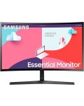 Monitor Samsung - Essential S3 S36C 27C366, 27'', FHD, VA, Curved, negru - 1t