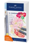 Creioane Faber-Castell Goldfaber Aqua - 12 culori pastel și 24 culori standard - 1t