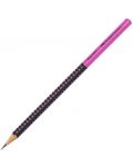 Creion Faber-Castell Grip - HB, negru si roz - 1t
