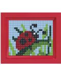 Mozaic cu ramă și pixeli Pixelhobby - Ladybug, 500 de bucăți  - 1t
