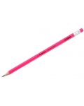 Creion Stabilo Swano - HB, roz, cu gumă de șters - 1t