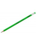 Creion Stabilo Swano - HB, verde, cu gumă de șters  - 1t