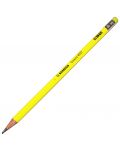 Creion Stabilo Swano - HB, galben, cu gumă de șters - 1t