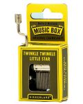 Cutie muzicală cu manivelă Kikkerland - Twinkle, twinkle little star - 1t