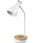 Lampa de masă cu încărcător wireless Rabalux - Mosley, IP20, E14, 25W, alb - 1t