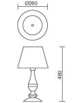 Lampă de masă Smarter - Fabiola 02-713, IP20, E14, 1x28W, alamă antică-bej - 3t