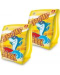 Aripioare de înot gonflabile pentru brațe Mondo - Surfing Shark, 15 x 23 cm - 1t