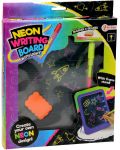 Placă strălucitoare cu neon Toi Toys - Cu marker și burete - 1t