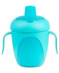 Cana antivarsare cu cioc tare Canpol - Penguin cup, albastra, 240ml - 1t