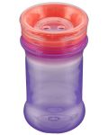 Ceașcă antiderapantă cu margine din silicon moale Vital Baby - 360°, 280 ml, violet - 2t