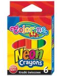 Pasteluri neon Colorino Kids - 6 culori - 1t