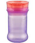 Ceașcă antiderapantă cu margine din silicon moale Vital Baby - 360°, 280 ml, violet - 1t