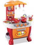 Bucatarie pentru copii Buba Little Chef - cu accesorii, rosie - 1t
